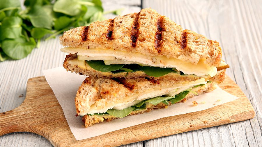 Watercress, Turkey and Pear Panini Recipe