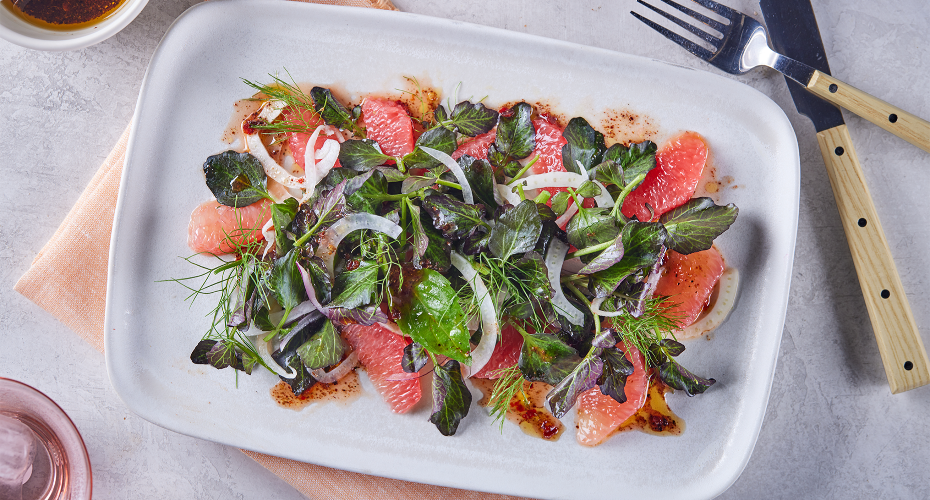 Watercress and Pink Grapefruit Sumac Vinaigrette Recipe